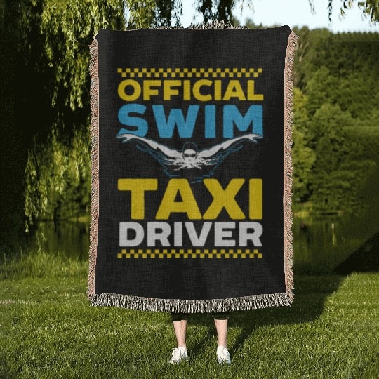 Official Swim Taxi Driver Taxi Taxicab Cab Driver Woven Blankets