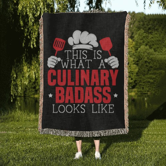 Culinary Gangster Pastry Chef Cooking Culinary Woven Blankets