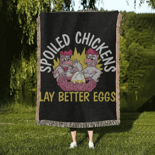 Chicken Farmer Chicken Whisperer Farm Animal Woven Blankets