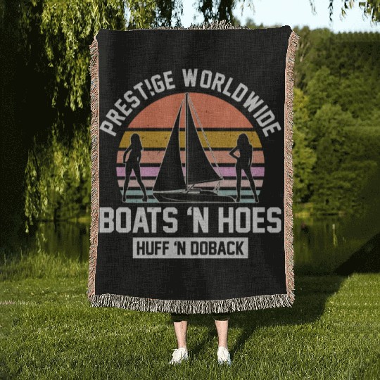 Prestige Worldwide Boats 'N Hoes Huff 'N Doback Woven Blankets