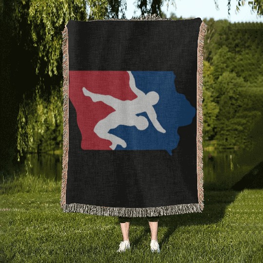 Iowa Wrestling Woven Blankets