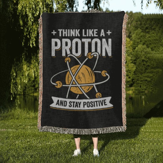 Proton Chemistry Physics Science Teacher Gift Woven Blankets