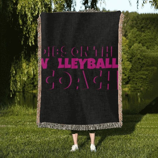 Dibs On The Volleyball Coach 4 Woven Blankets