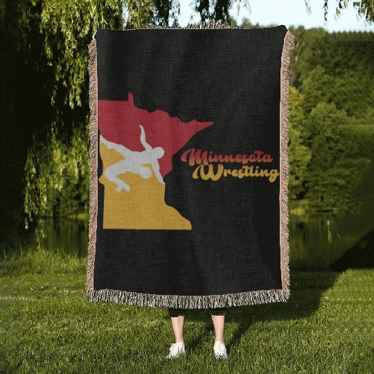 Minnesota Wrestling Woven Blankets