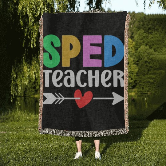 Sped Teacher Special Education Cute Awareness Woven Blankets