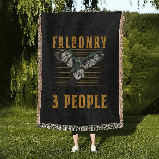 I Like Falconry And Maybe 3 People Falcon Woven Blankets