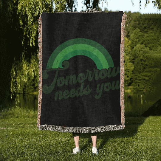 Rainbow Mental Health Tomorrow Needs You Woven Blankets
