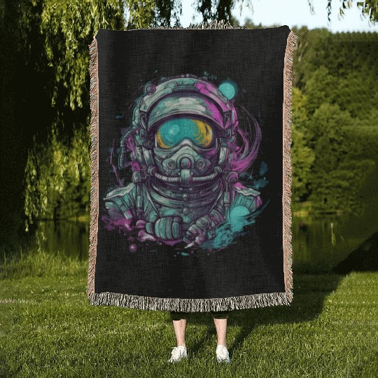 Astro Selfie Woven Blankets