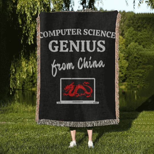 Computer Science Genius From China Admin Woven Blankets