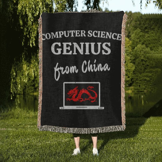 Computer Science Genius From China Admin Woven Blankets