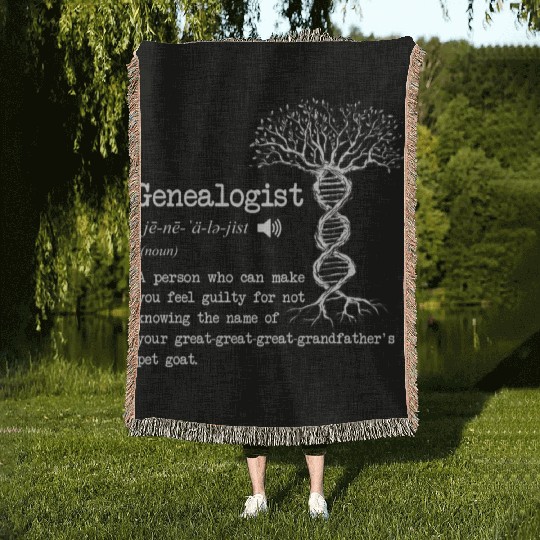 Genealogist Definition Family Researcher History Woven Blankets