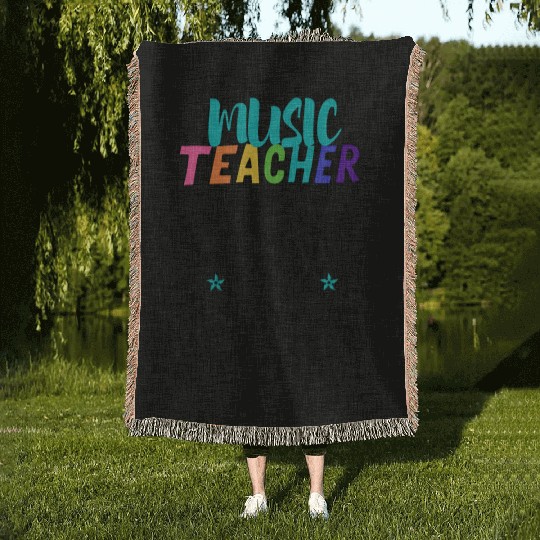 Music Teacher Only Because Full Time Multi Tasking Woven Blankets