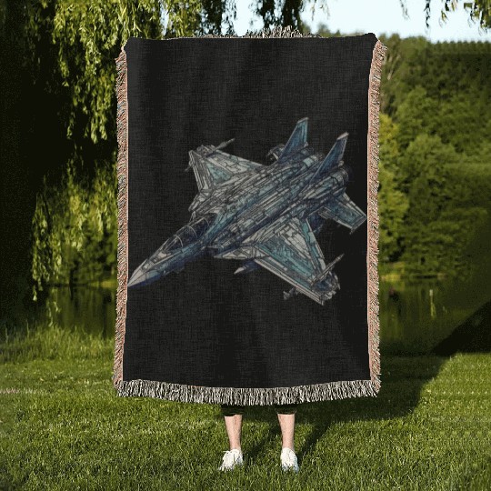 FIghter jet Woven Blankets