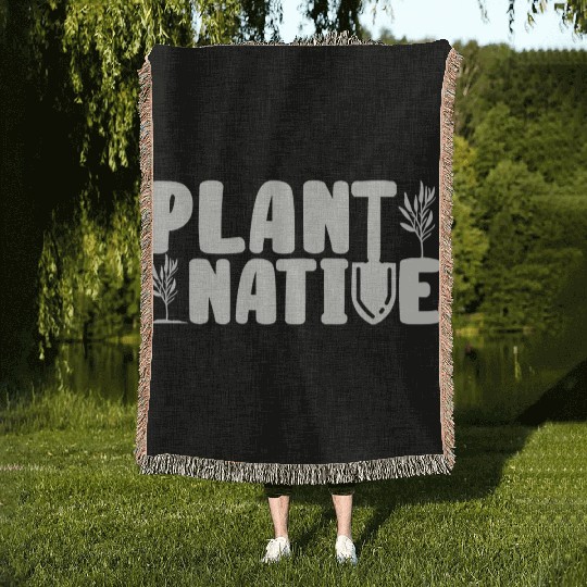 Gardener Plant Native Enthusiast Organic Plants Woven Blankets