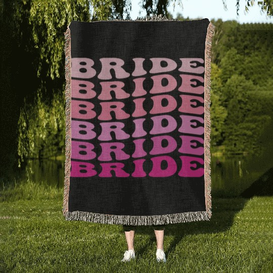 BRIDE,Bachelorette Party Woven Blankets,Girls Trip