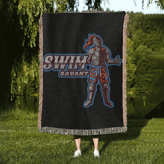 Swim Savant | Knight With Swim Trunks Woven Blankets