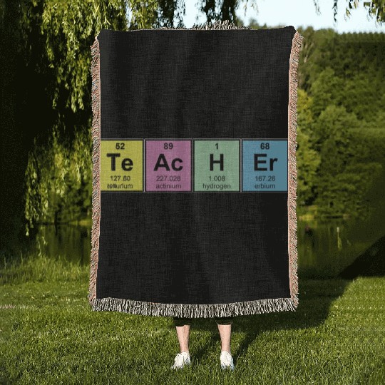 Science Teacher Chemical Elements Woven Blankets