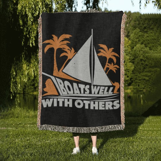 Boating Boat Captains Boating Sailing Cruise Ship Woven Blankets