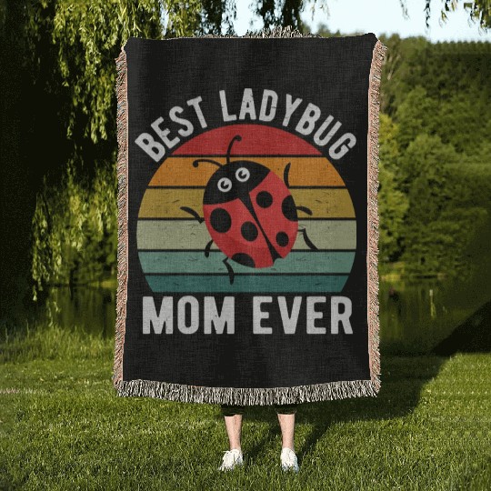 Best Ladybug Mom Ever I Ladybug Woven Blankets