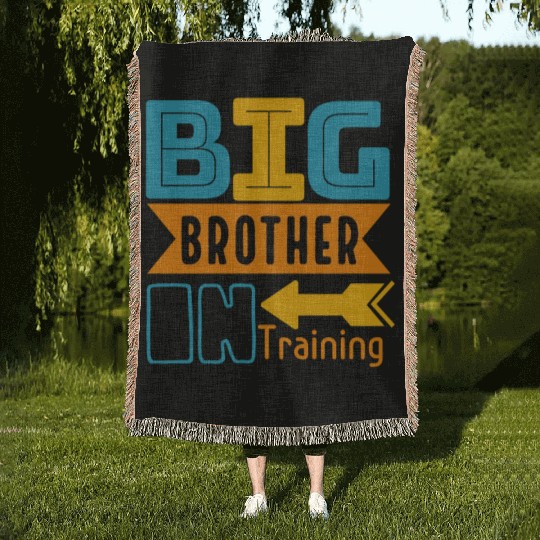 big brother in training, big brother 2024 Woven Blankets