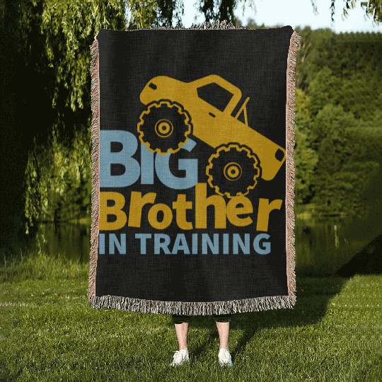 Big Brother In Training Woven Blankets