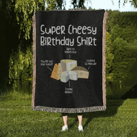 Super Cheesy Birthday Party Natal Day Cheese Lover Woven Blankets