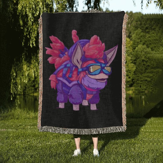 Neon Llama Woven Blankets