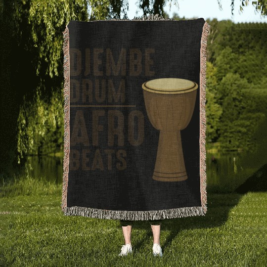 Djembe Player Drummer Music Drum Musician Woven Blankets