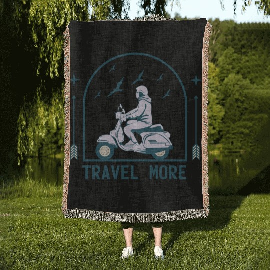 Travel More Vacation Explore Wanderlust Holidays 3 Woven Blankets