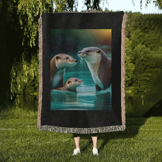 "Ducks in the Pond" Woven Blankets