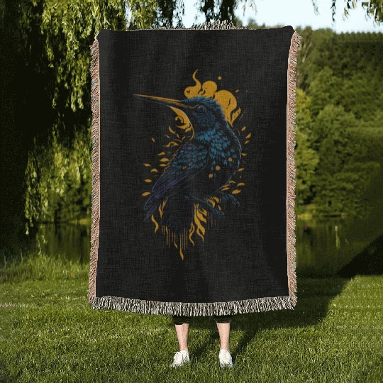 Nature Lovers - Charming Hummingbird Woven Blankets