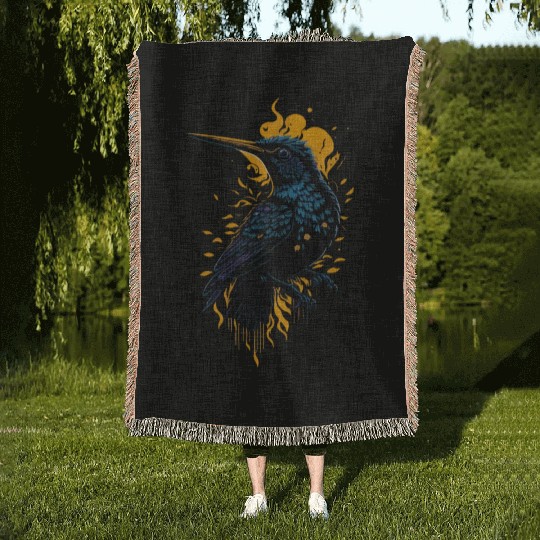 Nature Lovers - Charming Hummingbird Woven Blankets