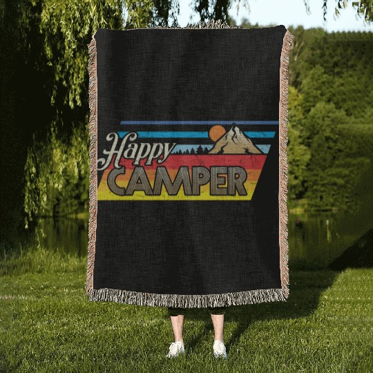 Happy Camper Woven Blankets