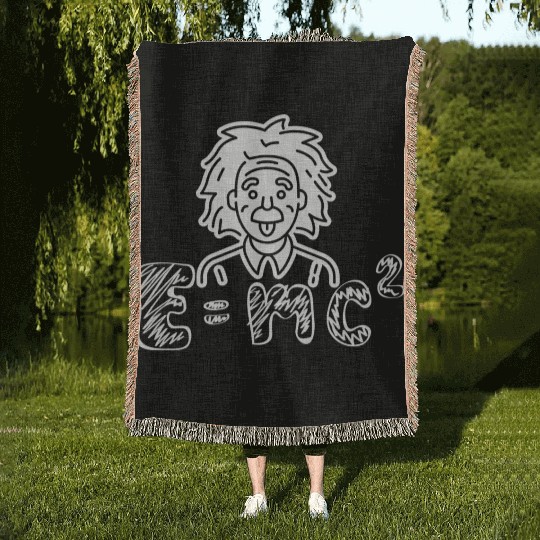 physics E=mc square Woven Blankets