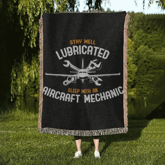 Aircraft Mechanic Woven Blankets