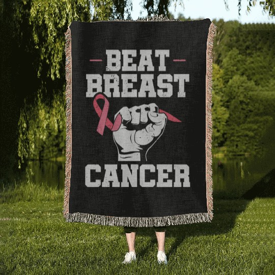 Beat Breast Cancer Advocacy Breast Cancer Woven Blankets