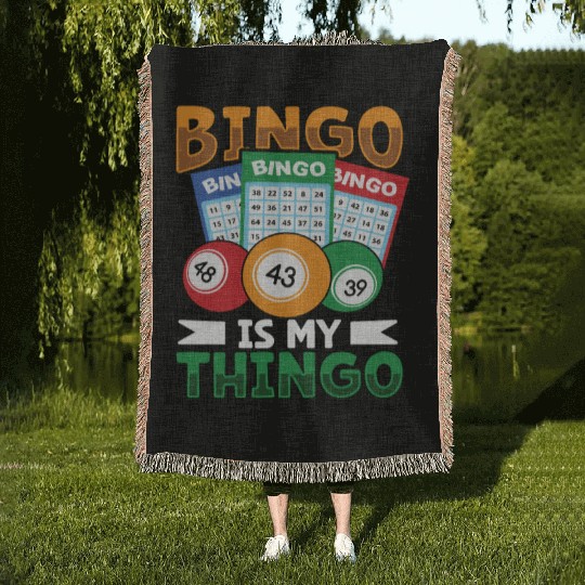 Bingo Card Game Grandma Bingo Player Bingo Cards Woven Blankets
