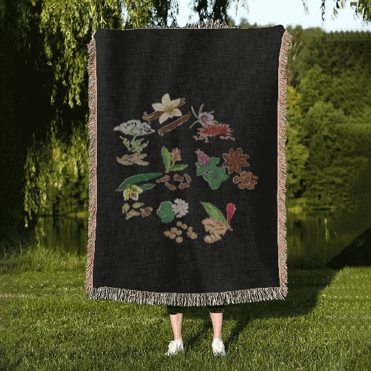 Herbology Plant Lady Herb Flower Garden Herbology Woven Blankets