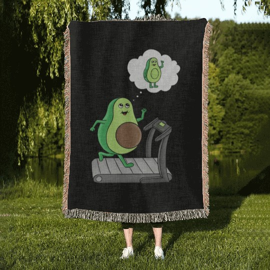 Gym Avocado Woven Blankets