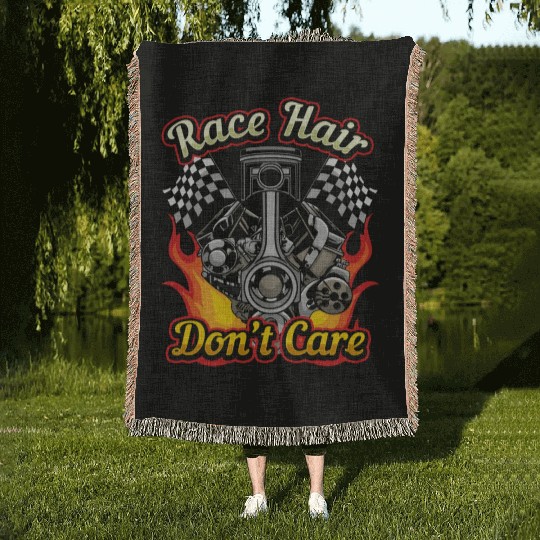 Racing Drag Racing Racers Woven Blankets