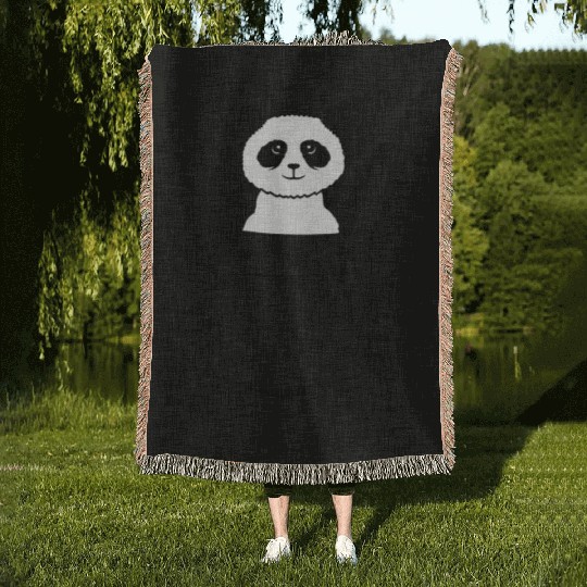 Travel Chest Bag Panda Bear Waving Friendly Woven Blankets