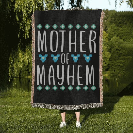 Mother of Mayhem Woven Blankets