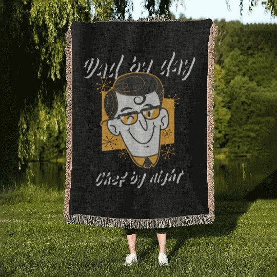 Dad by Day, Chef by Night Woven Blankets