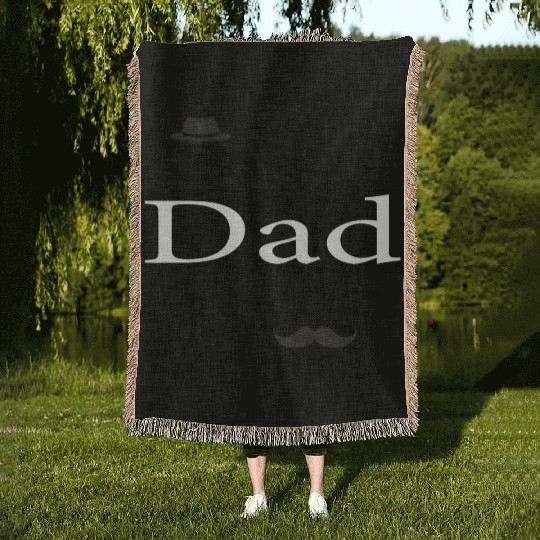 Best Dad Ever, Cute Joke Men Gifts for Daddy Woven Blankets
