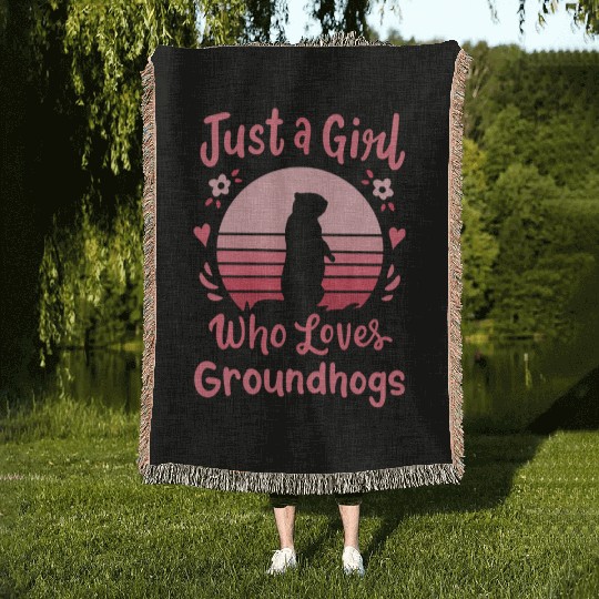 Groundhog Groundhog Lover Woven Blankets