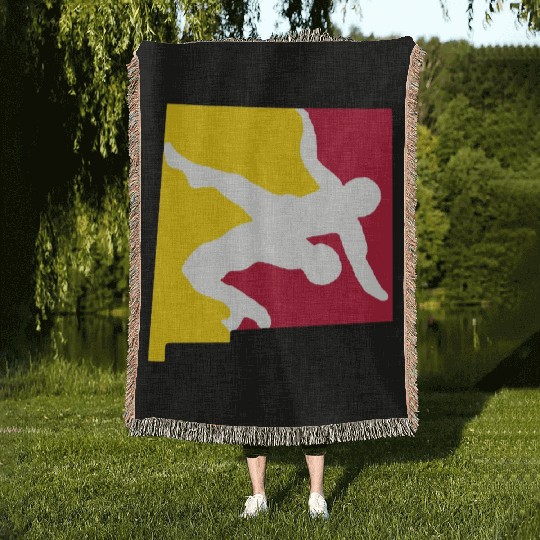 New Mexico Wrestling Woven Blankets
