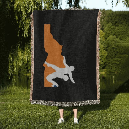 Idaho Wrestling (State Colors) Woven Blankets