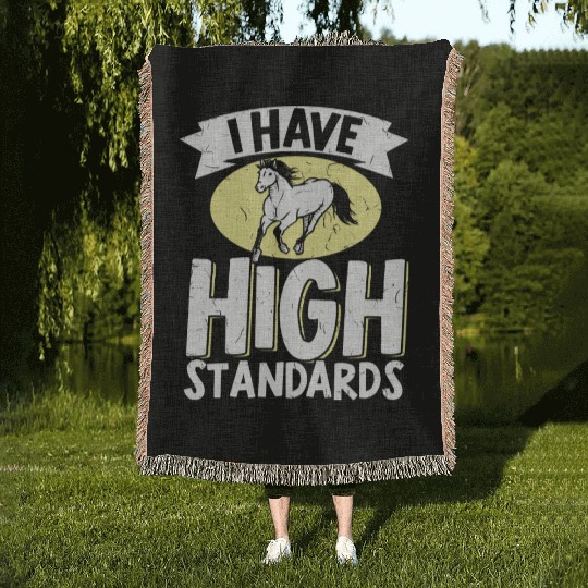 Horse Lover Equestrian Riding I Have High Woven Blankets