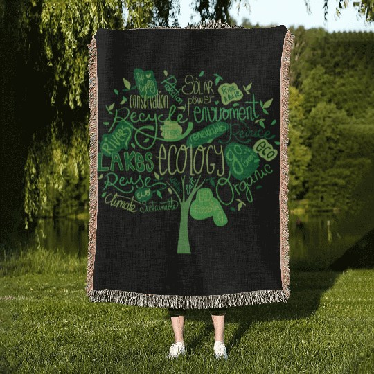 Earth Tree Pro Environment Nature Woven Blankets