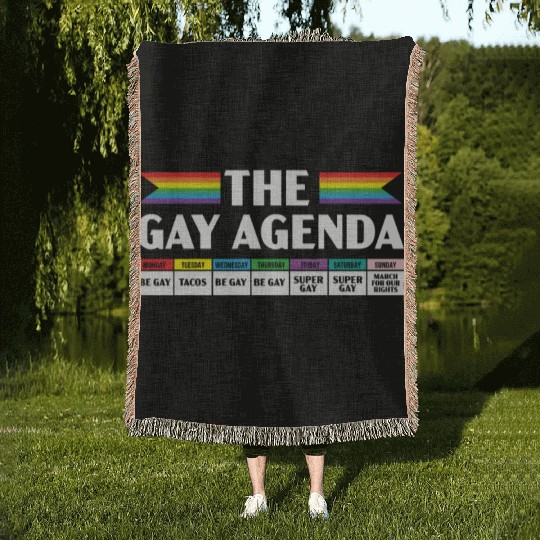 Gay Rights Rainbow Pride Month LGBTQ Gay Pride Woven Blankets